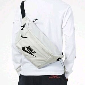 Nike oversized Large bone color adjustable fanny pack/crossbody bag. Unisex